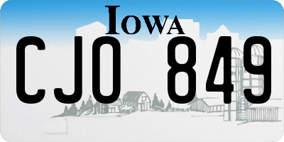 IA license plate CJO849
