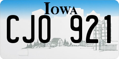 IA license plate CJO921