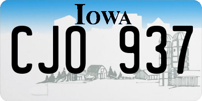 IA license plate CJO937
