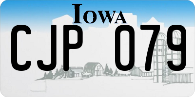 IA license plate CJP079