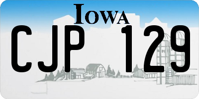 IA license plate CJP129