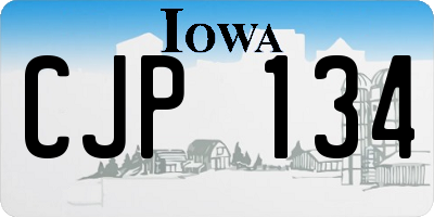 IA license plate CJP134