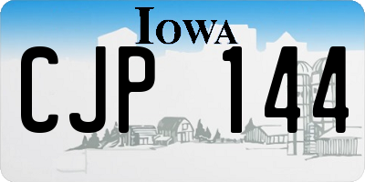 IA license plate CJP144