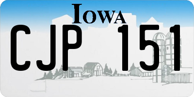 IA license plate CJP151