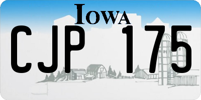 IA license plate CJP175