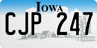 IA license plate CJP247
