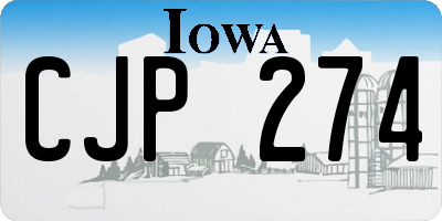 IA license plate CJP274
