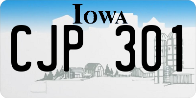 IA license plate CJP301