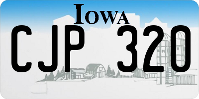 IA license plate CJP320