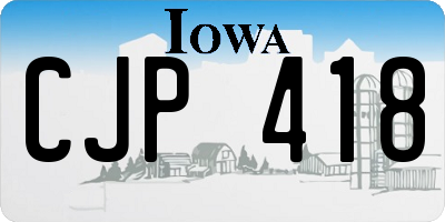 IA license plate CJP418