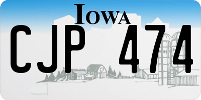 IA license plate CJP474