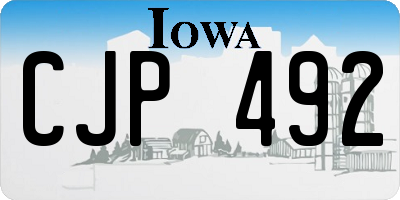 IA license plate CJP492