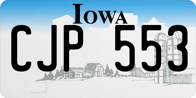 IA license plate CJP553