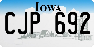 IA license plate CJP692