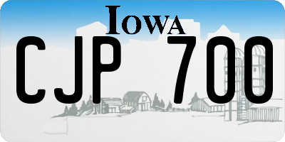 IA license plate CJP700