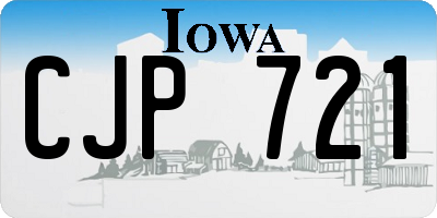 IA license plate CJP721