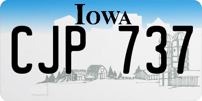 IA license plate CJP737