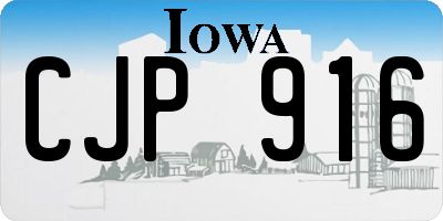 IA license plate CJP916