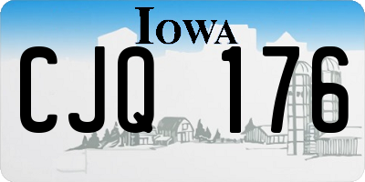 IA license plate CJQ176