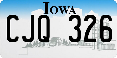 IA license plate CJQ326