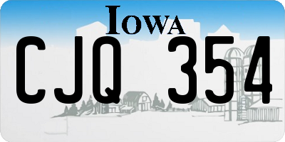 IA license plate CJQ354