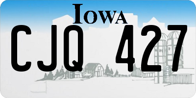 IA license plate CJQ427