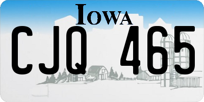 IA license plate CJQ465