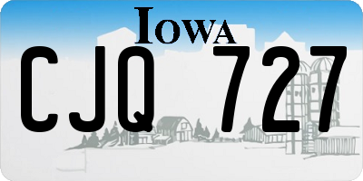 IA license plate CJQ727