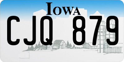 IA license plate CJQ879