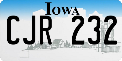 IA license plate CJR232