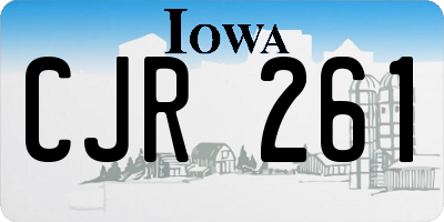 IA license plate CJR261