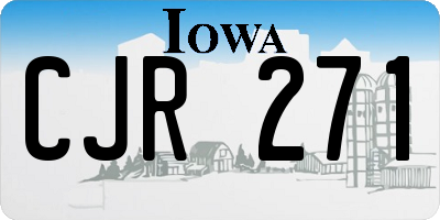 IA license plate CJR271