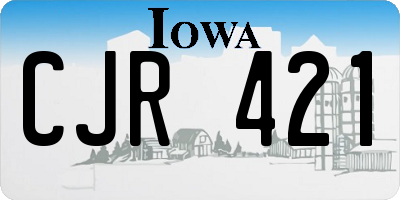 IA license plate CJR421