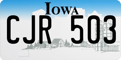 IA license plate CJR503
