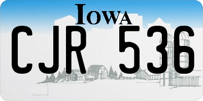 IA license plate CJR536