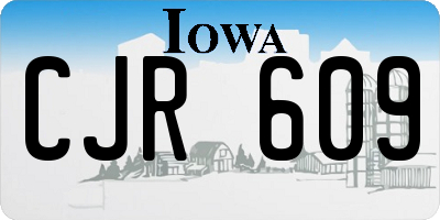 IA license plate CJR609