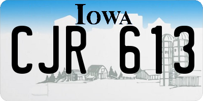 IA license plate CJR613