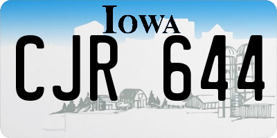 IA license plate CJR644