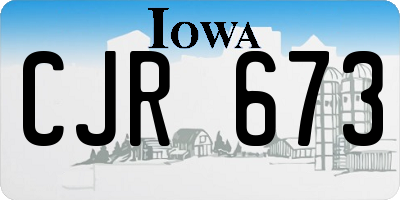 IA license plate CJR673