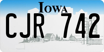 IA license plate CJR742
