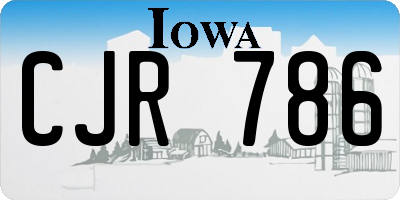 IA license plate CJR786