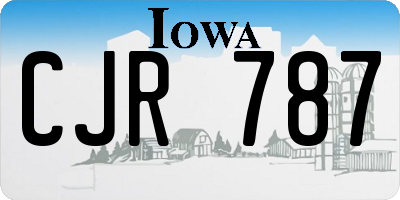 IA license plate CJR787