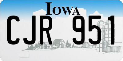 IA license plate CJR951