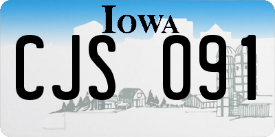 IA license plate CJS091
