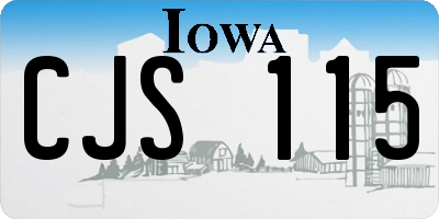 IA license plate CJS115