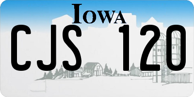 IA license plate CJS120
