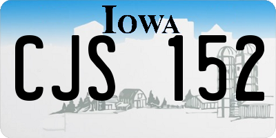 IA license plate CJS152