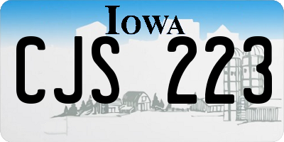IA license plate CJS223