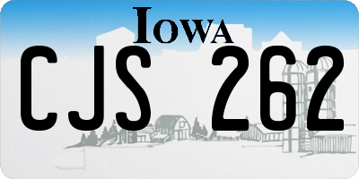 IA license plate CJS262