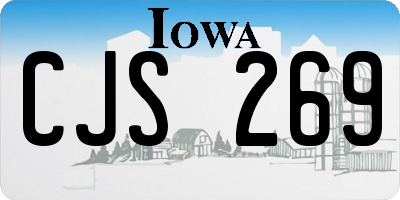 IA license plate CJS269